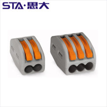 222 series 412 413 415 spring contact type electrical connector Push In Fast Wire Terminal Block 2 3 5poles